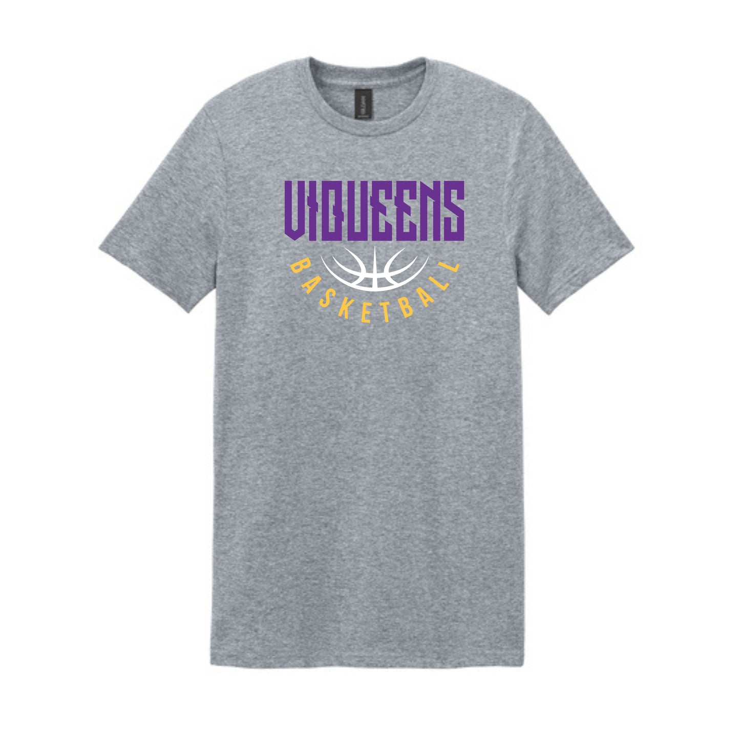 Rounded Viqueens Basketball Tee (Other Shirt Styles Available)