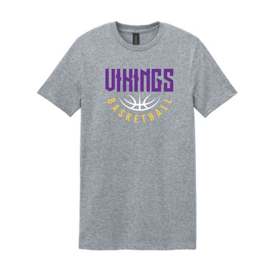 Rounded Vikings Basketball Tee (Other Shirt Styles Available)