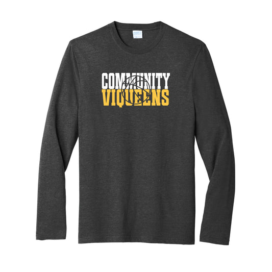 Community Viqueens Basketball Cutout Long Sleeve Tee (Other Shirt Styles Available)