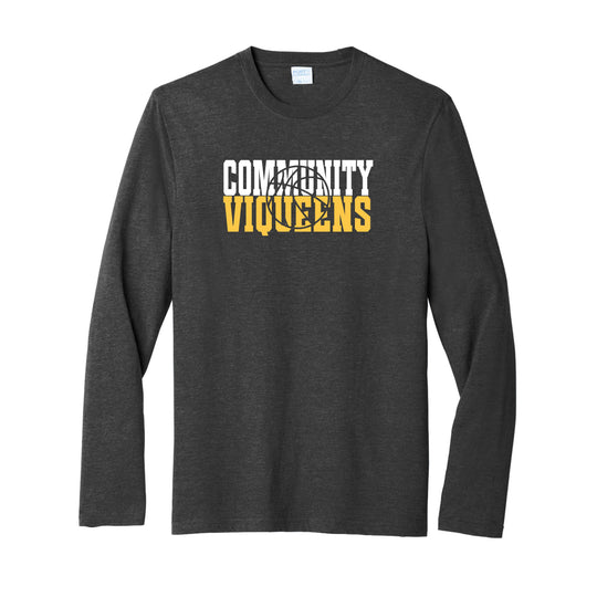 Community Viqueens Basketball Cutout Long Sleeve Tee (Other Shirt Styles Available)