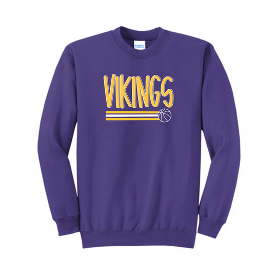 Vikings Spirit Basketball Purple Sweatshirt (Other Shirt Styles Available)