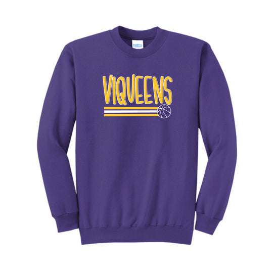 Viqueens Spirit Basketball Purple Sweatshirt (Other Shirt Styles Available)