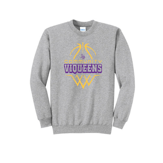 Community Viqueens Basketball Hoop Crewneck Sweatshirt (Other Shirt Styles Available)