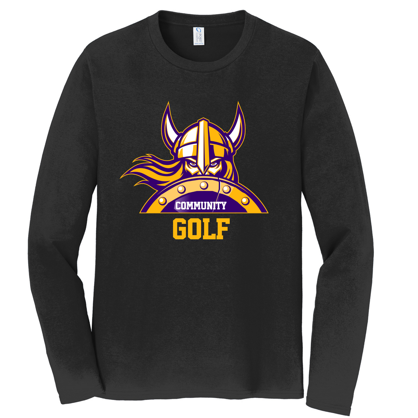 GOLF Port & Co Fan Favorite Long Sleeve Tee Black