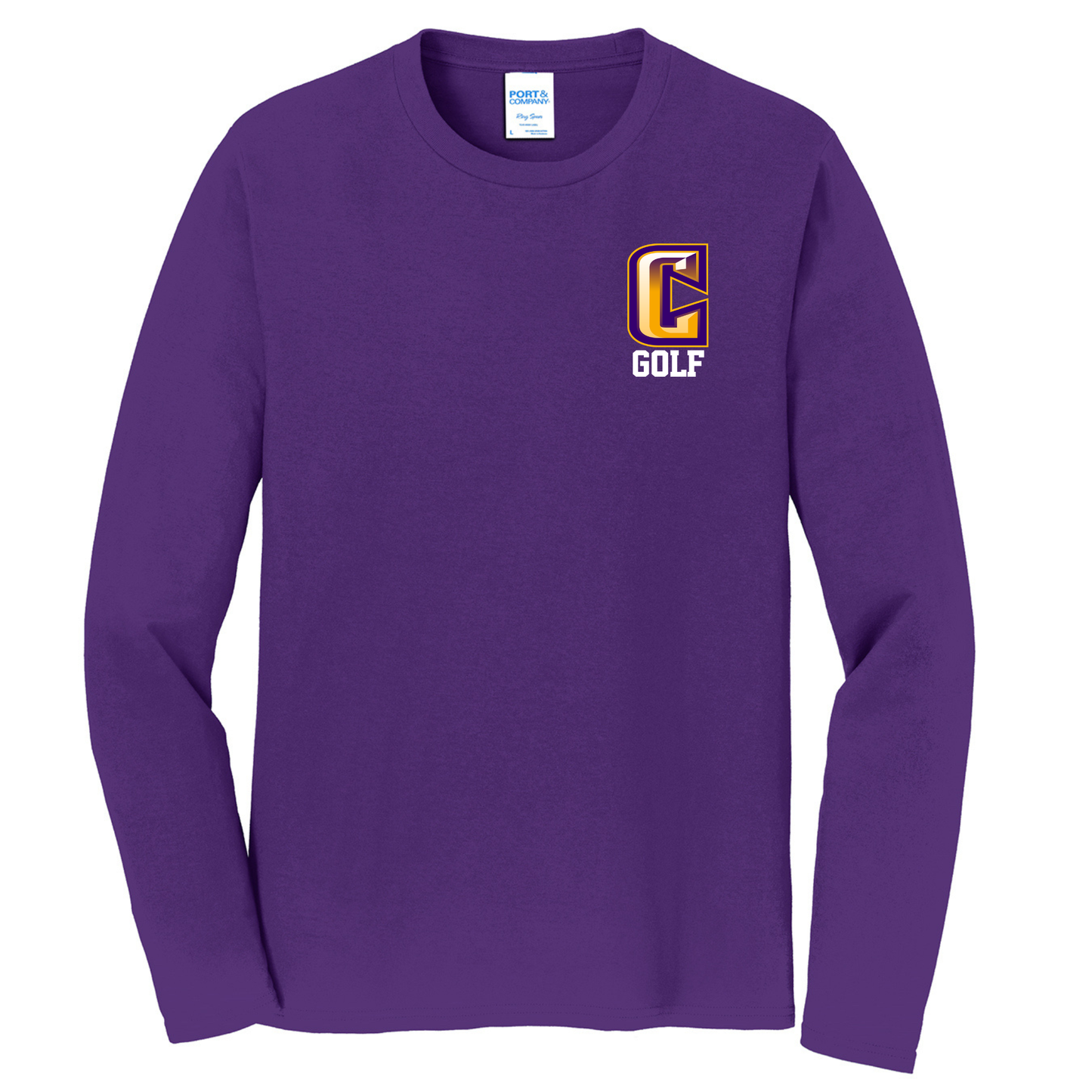 Golf Port & Co Fan Favorite Long Sleeve Tee Purple