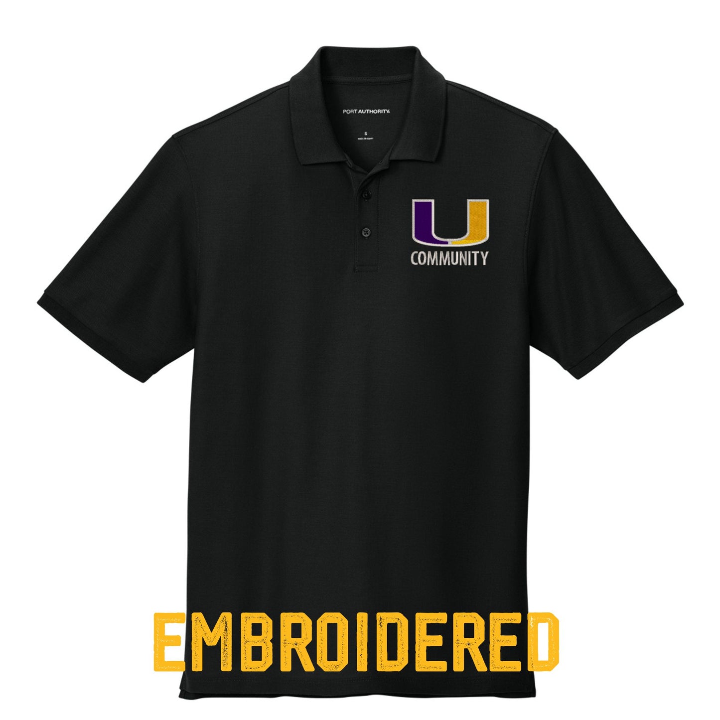Men’s Signature Pique Polo – Embroidered "U Community" Logo