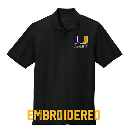Men’s Signature Pique Polo – Embroidered "U Community" Logo