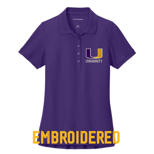 Women’s Signature Pique Polo – Embroidered "U Community" Logo