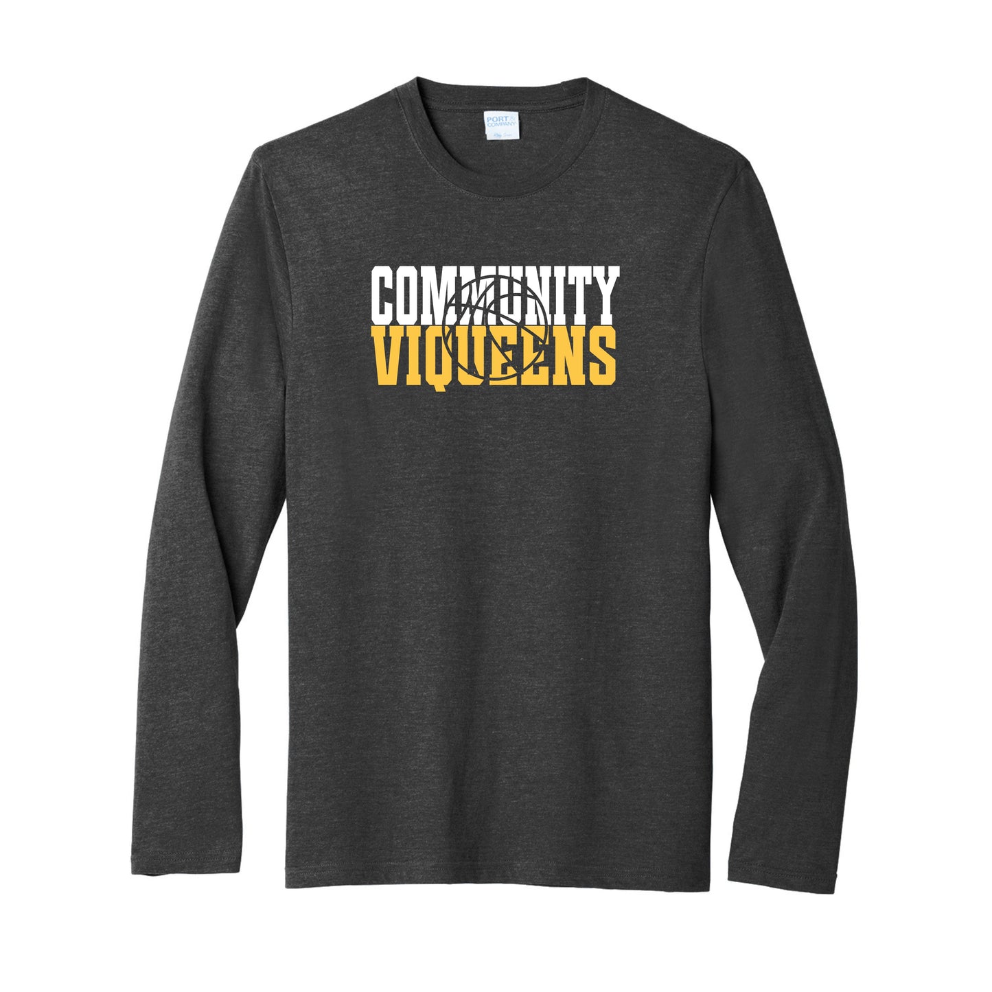 Community Viqueens Basketball Cutout Long Sleeve Tee (Other Shirt Styles Available)