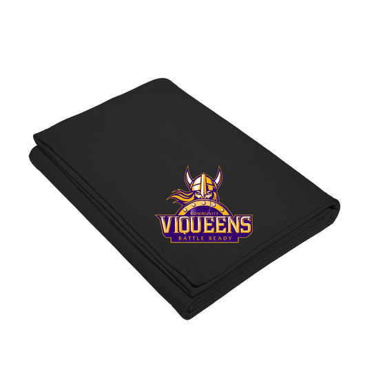 Community Viqueens Battle Ready Logo Fleece Blanket – Bold Black Edition