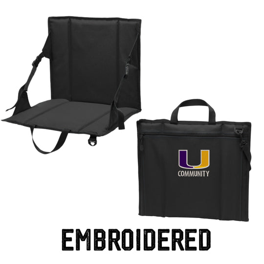 Community U Logo Stadium Seat – Comfort, Convenience, and School Spirit