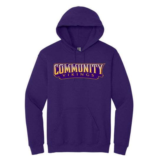New Community Vikings Word Logo Hoodie – Youth & Adult