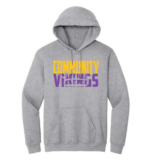 Community Vikings Helmet Hoodie – Youth & Adult