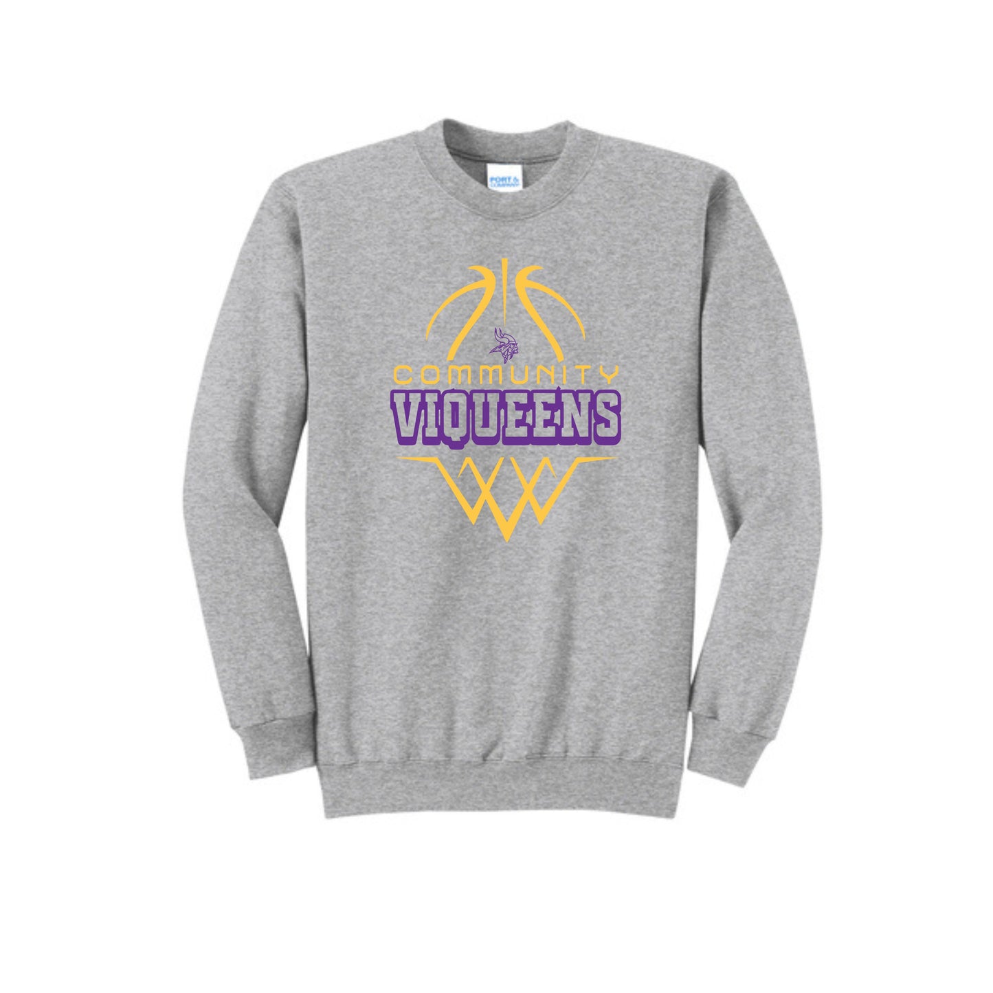 Community Viqueens Basketball Hoop Crewneck Sweatshirt (Other Shirt Styles Available)