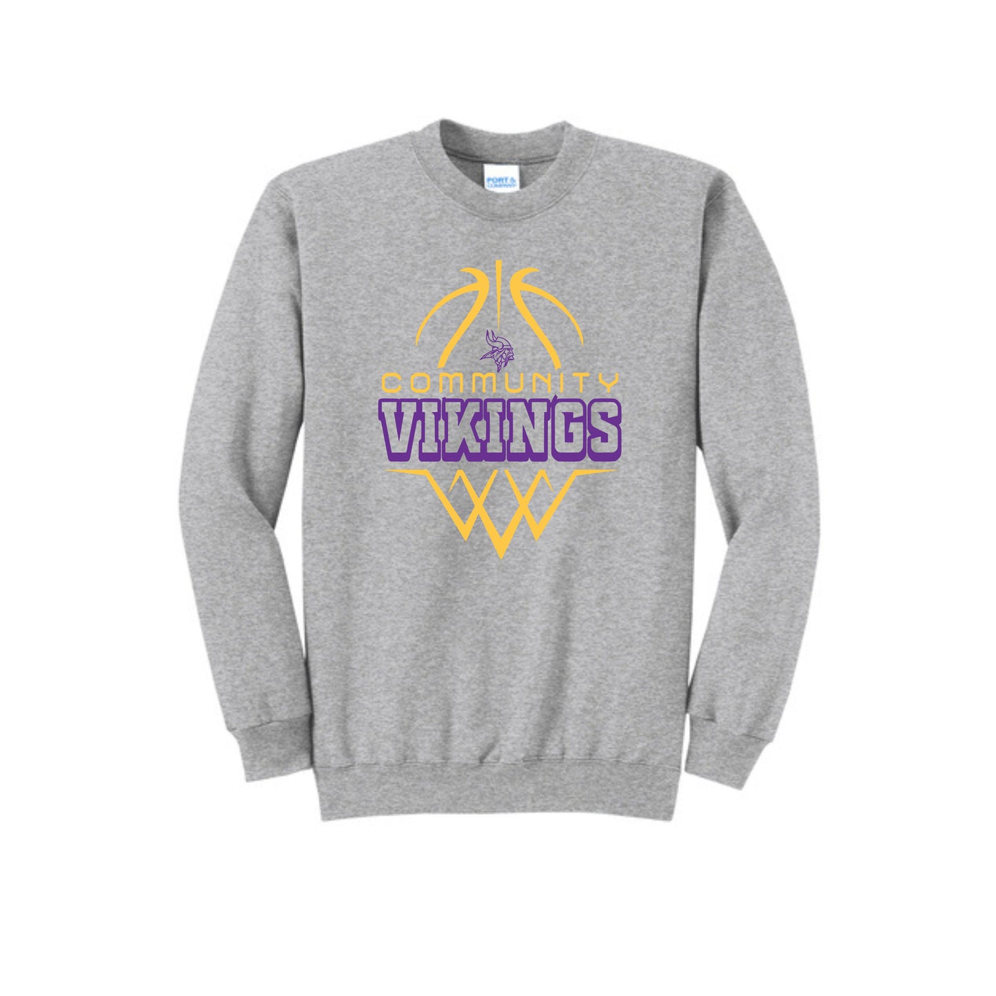 Community Vikings Basketball Hoop Crewneck Sweatshirt (Other Shirt Styles Available)