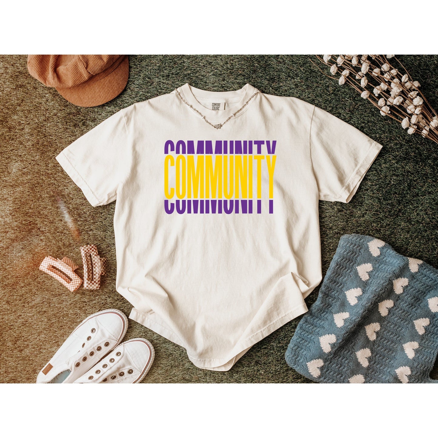 Community Split Design Comfort Color TShirt - Adult Only