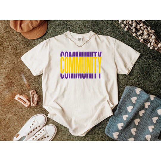 Community Split Design Comfort Color TShirt - Adult Only