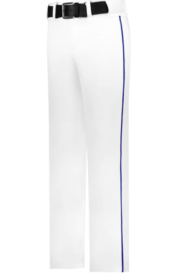 White with Purple Braid Pants (Open Bottom 605WLB)