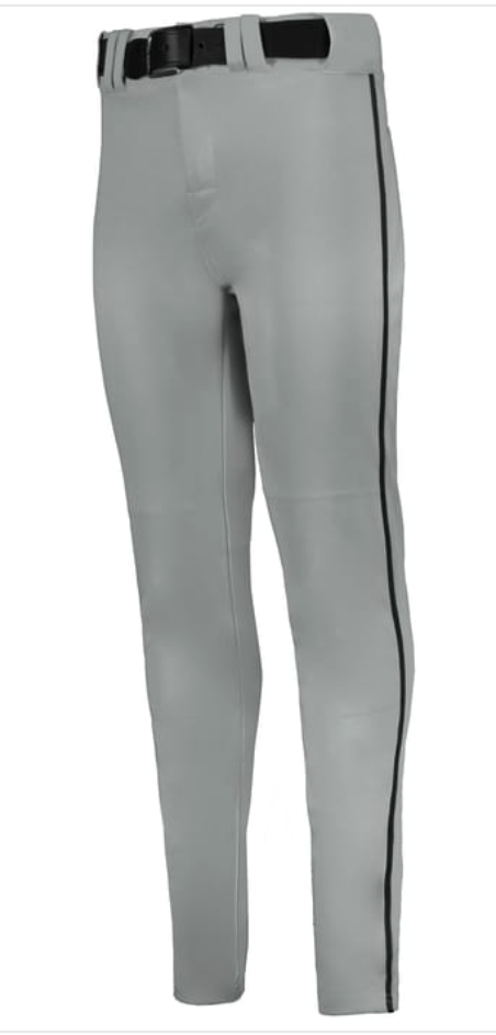Gray with Black Crush Tapered Baseball Pant (Tapered Bottom 657CTB)