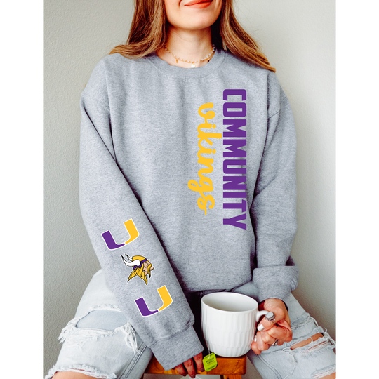 Community Vikings Side Print with Sleeve Design - Youth & Adult