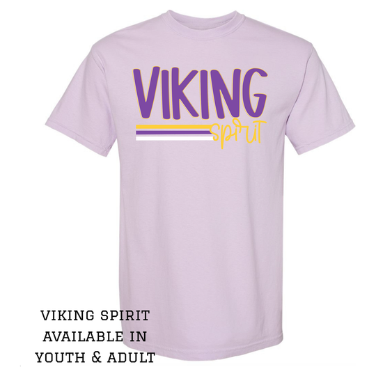 Viking Spirit Comfort Color TShirt- Community Vikings Orchid - Youth & Adult