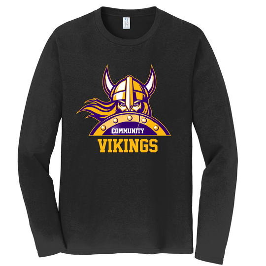 VIKINGS Port & Co Fan Favorite Long Sleeve Tee Black