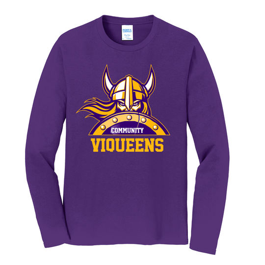 VIQUEENS Port & Co Fan Favorite Long Sleeve Tee Purple
