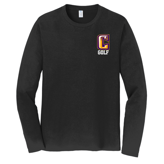 Golf Port & Co Fan Favorite Long Sleeve Tee Black