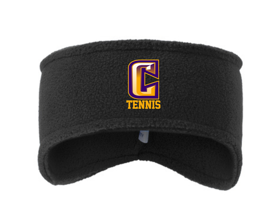 Community Tennis Embroidered Headwrap- Black