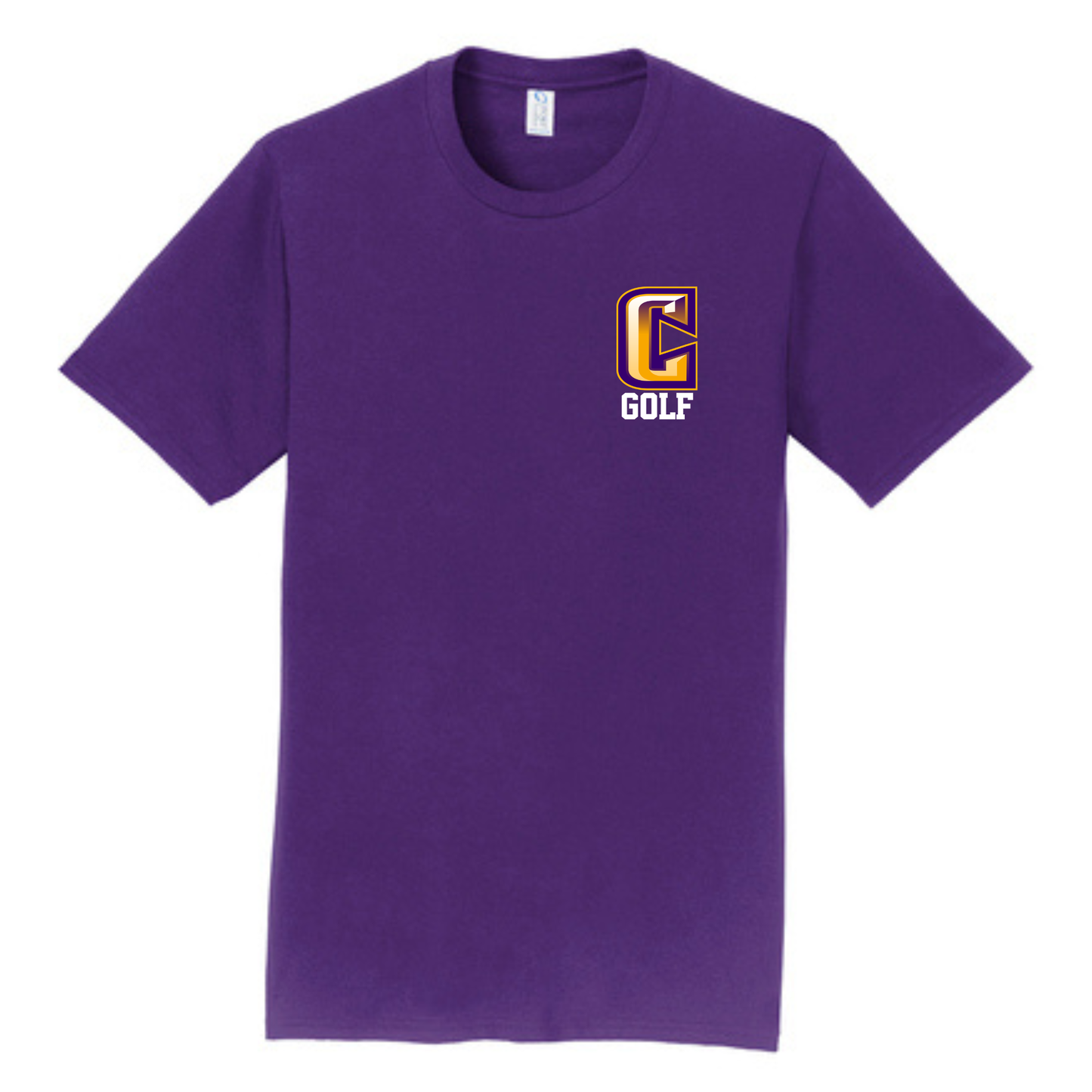 Golf Port & Co Fan Favorite Tee- Printed Purple