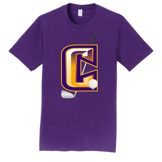 Golf Icon Port & Co Fan Favorite Tee- Printed Purple