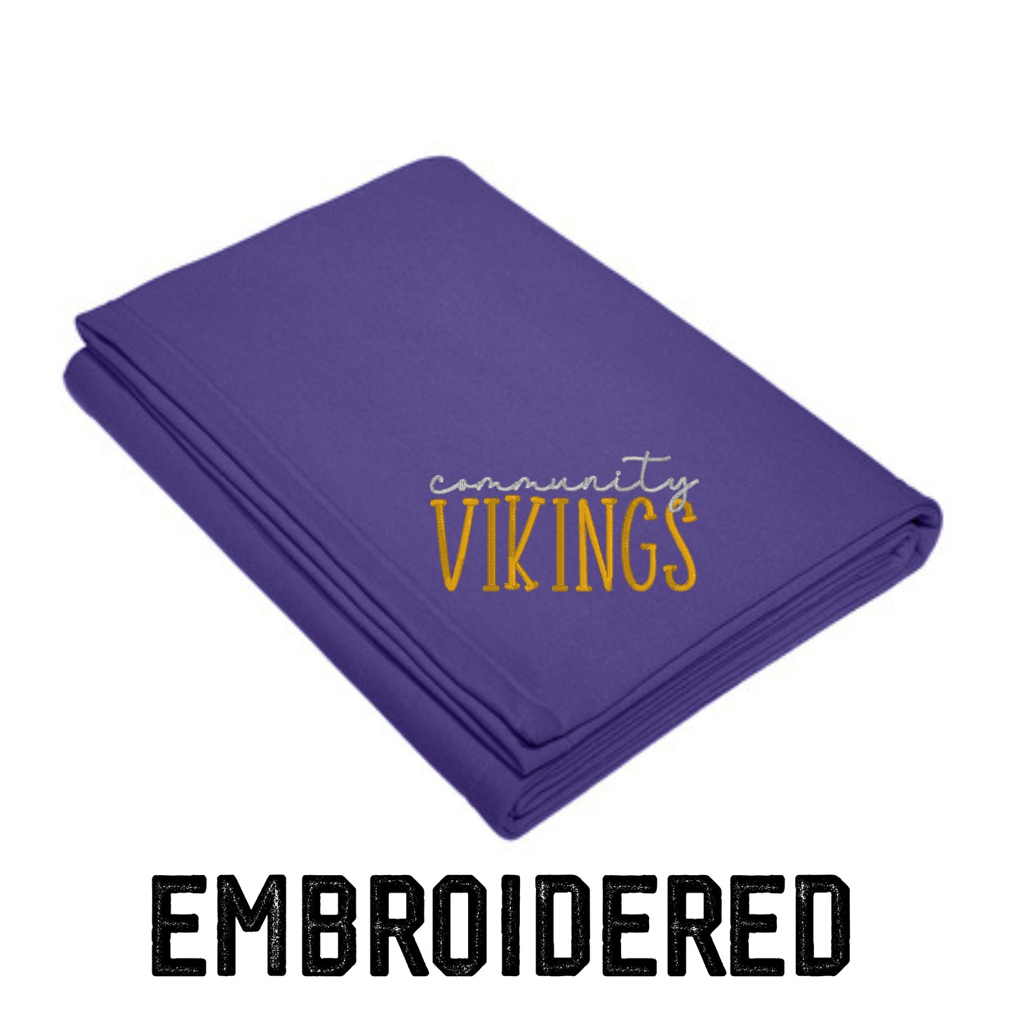 Community Vikings Fleece Blanket – Purple & Gold Pride
